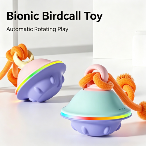Automatic Interactive Dog Toy, Random Moving Dog Enrichment Toy with Rope for Boredom Relief