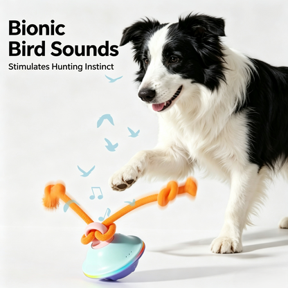 Automatic Interactive Dog Toy, Random Moving Dog Enrichment Toy with Rope for Boredom Relief